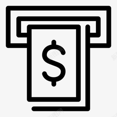 美元自动柜员机美元自动取款机微调图标图标