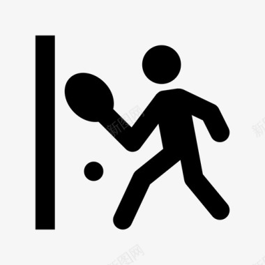 壁球运动员羽毛球运动员游戏图标图标