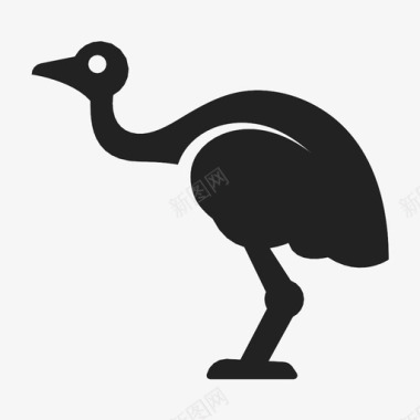 美洲鸵鸟动物澳大利亚图标图标