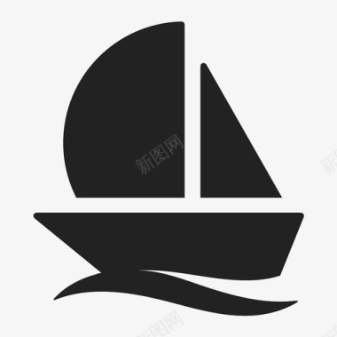 帆船旅行者展示品图标图标
