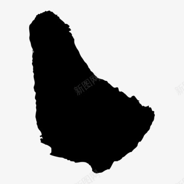 巴巴多斯美洲加勒比海图标图标
