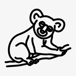 澳大利亚黑毛和牛考拉展品有袋动物图标高清图片