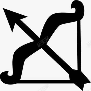 射手座的拱形和箭头符号星座十二生肖图标图标
