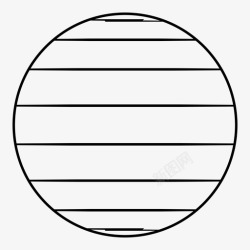直线球体球体圆形行星图标高清图片