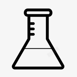 混合教学锥形烧瓶科学混合物图标高清图片