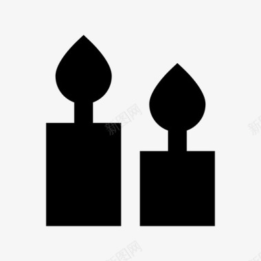 蜡烛手电筒锥度图标图标