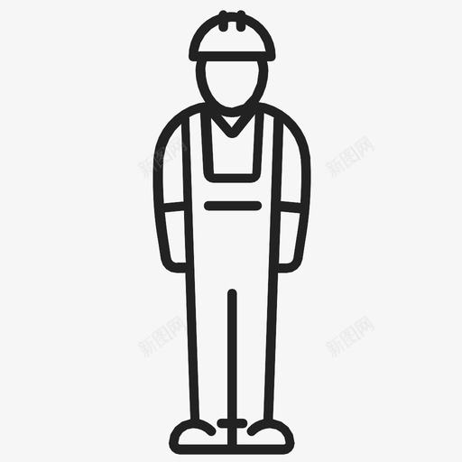 建筑工人安全帽工作图标svg_新图网 https://ixintu.com 安全帽 工人 工作 建筑工人 男人 职业