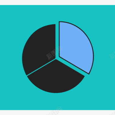 饼图切片比率图标图标