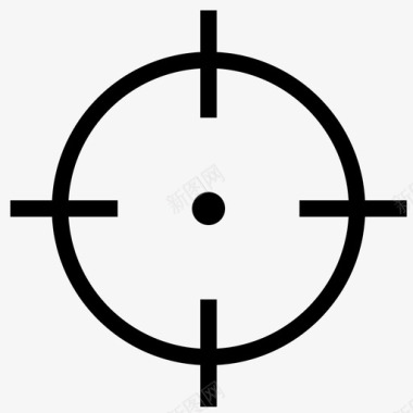 十字准线焦点组狩猎图标图标