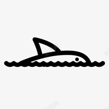 鲨鱼鱼翅海洋图标图标