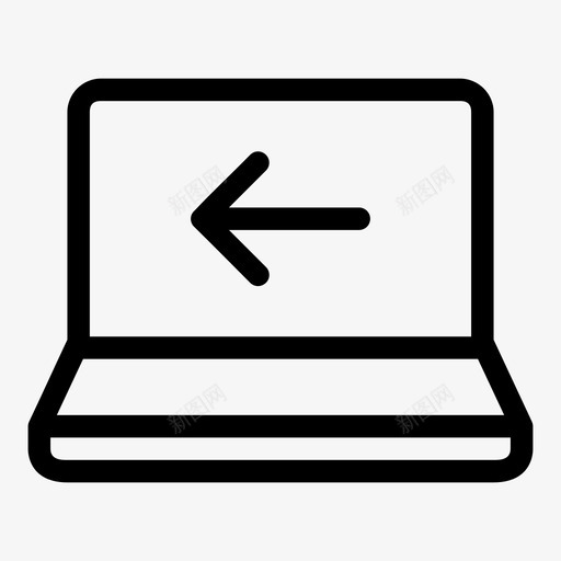 上一台笔记本电脑1左箭头图标svg_新图网 https://ixintu.com 1 macbook 上一台笔记本电脑 上网本 左箭头 笔记本电脑屏幕 迷你电脑
