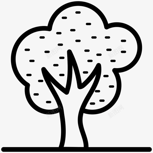 树自然公园图标svg_新图网 https://ixintu.com 公园 树 树木插图图标 植物 自然