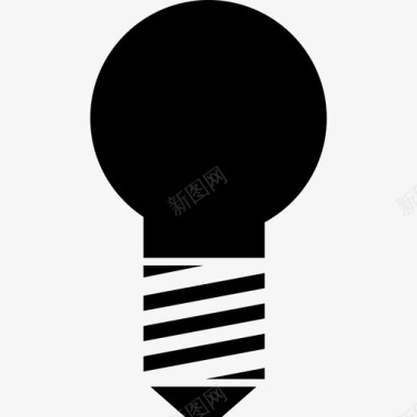 灯泡黑色形状工具和器具生态主义图标图标
