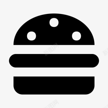 汉堡包子快餐图标图标