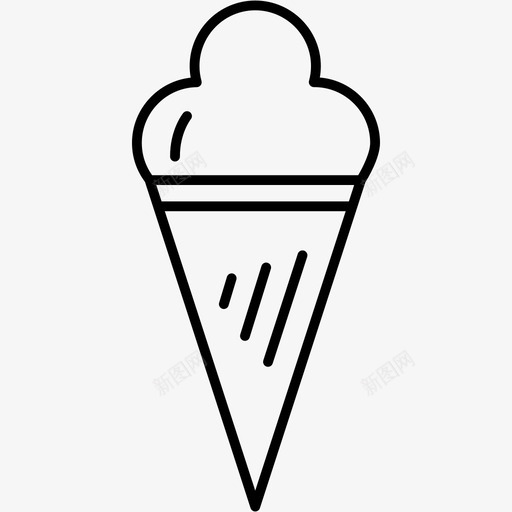 冰淇淋筒浪涌溪流图标svg_新图网 https://ixintu.com 冰淇淋筒 冷 吃 放牧 智能手机 浪涌 溪流 爆发 甜 食物