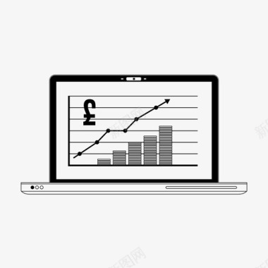 分析流智能手机图标图标