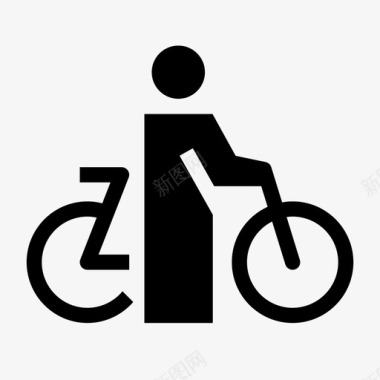 自行车交通工具骑手图标图标
