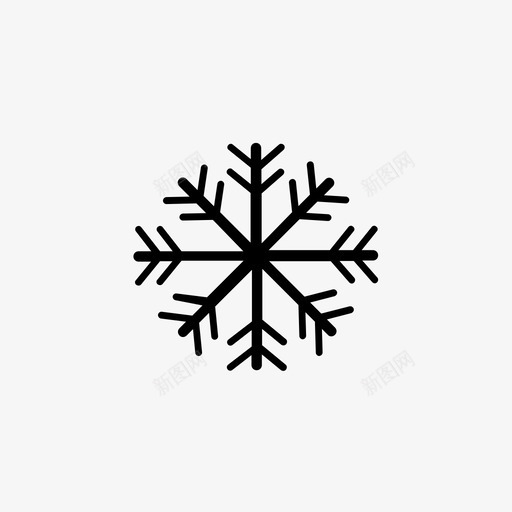 雪花1冷图标svg_新图网 https://ixintu.com 1 冬季 冰 冷 滑雪 简单 雪花