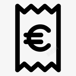 销售总金额页面欧元收据分析销售单图标高清图片