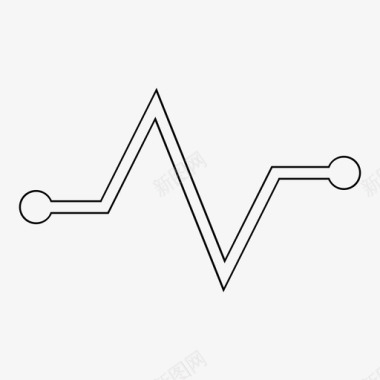 搏动搏动生命线心脏信号图标图标