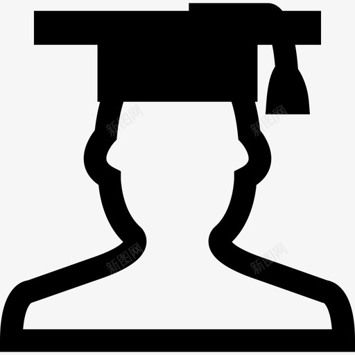 戴毕业帽的学生人学生图标svg_新图网 https://ixintu.com 人 学生 戴毕业帽的学生