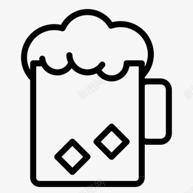 啤酒杯酒吧饮料图标图标