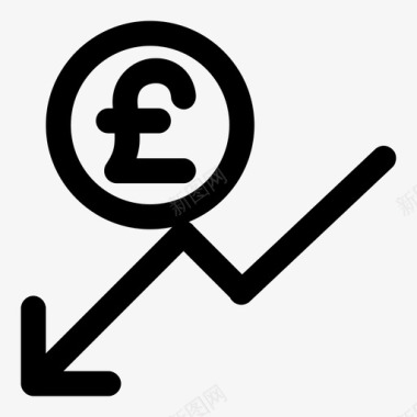 英镑通货膨胀流最新技术图标图标