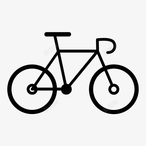 自行车把手踏板图标svg_新图网 https://ixintu.com 座椅 把手 自行车 踏板 轮子 运输工具