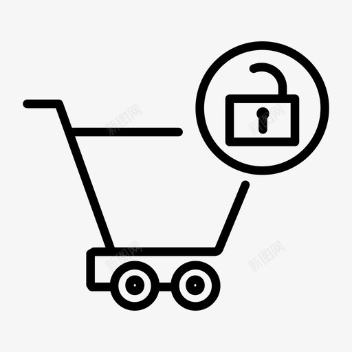 无锁购买购物图标svg_新图网 https://ixintu.com 无锁购买 购物