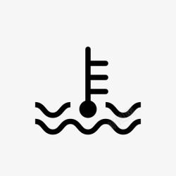 车辆发动机怠速温度冷却仪表板图标高清图片