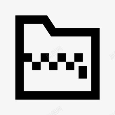 压缩文件夹数据存储服务器和传输材料图标图标