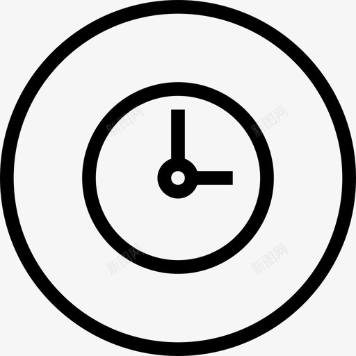 时钟闹钟时钟指针图标svg_新图网 https://ixintu.com 三点 厚边 手表 无秒 时钟 时钟指针 时间 用户需要圆线 通知 闹钟