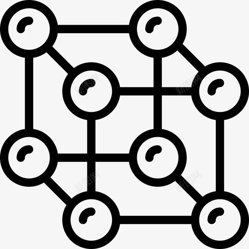 分子科学研究图标svg_新图网 https://ixintu.com 分子 原子 图表 实验室 知识 研究 科学 立方体 粉碎图标科学大纲 连接 链接