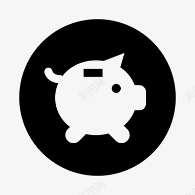小猪银行流储蓄图标图标