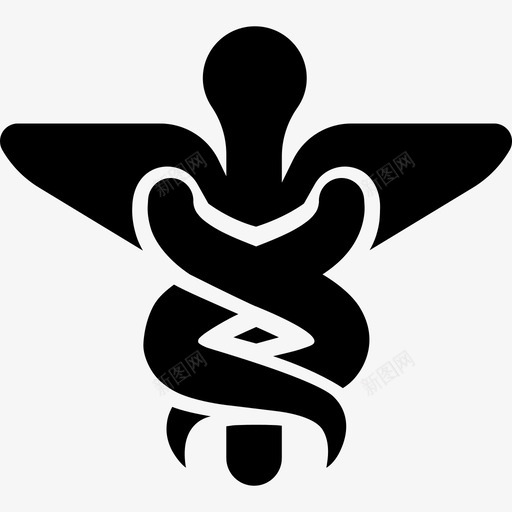 墨丘利的医学符号两条上升的蛇在一根有翅膀的手杖上医学图标svg_新图网 https://ixintu.com 两条上升的蛇在一根有翅膀的手杖上 医学图标 墨丘利的医学符号