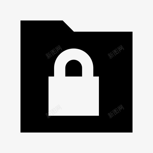 锁定文件夹犯罪和安全材料实体图标svg_新图网 https://ixintu.com 犯罪和安全材料实体图标 锁定文件夹