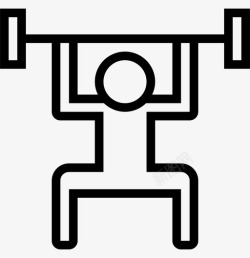 重量级举重锻炼运动图标高清图片