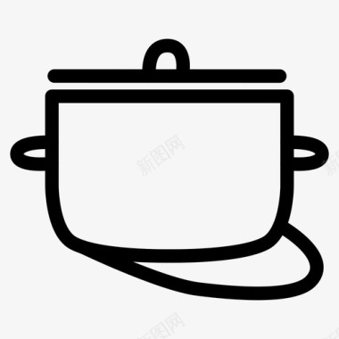 锅烹饪烹饪容器图标图标