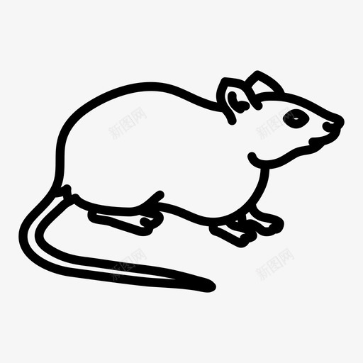 老鼠动物绘画图标svg_新图网 https://ixintu.com 动物 啮齿动物 展品 玩具 绘画 老鼠 鼠疫