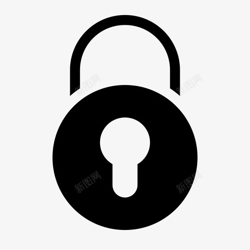 锁密钥挂锁图标svg_新图网 https://ixintu.com 保持 字形 安全 密钥 打开 挂锁 熨斗 锁 锁定 门