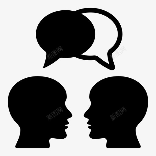 对话谈话言语泡沫图标svg_新图网 https://ixintu.com 人 信息 创意头脑 头脑 对话 教育 文字 沟通 社交 秃顶 言语泡沫 谈话
