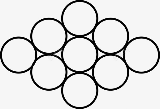 圆簇对称嵌套图标svg_新图网 https://ixintu.com 分组 图形 图表 圆簇 对称 嵌套 循环 捆绑 群集 连接