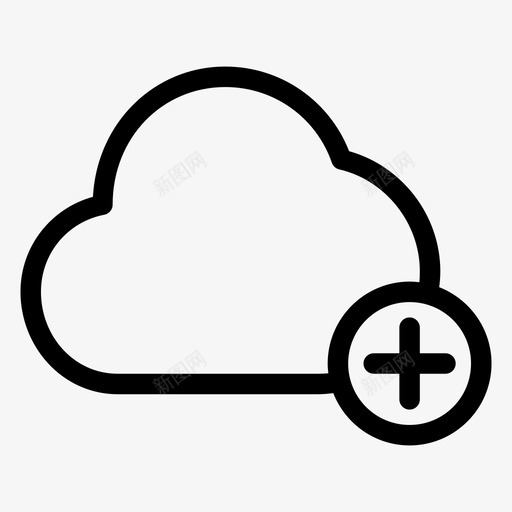 添加云补充存储图标svg_新图网 https://ixintu.com 云 云数据 包含 天气 天空 存储 数据 新建 添加 添加云 补充
