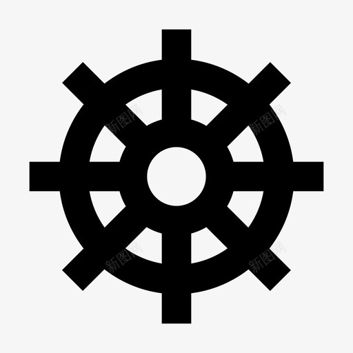舵工具展示件图标svg_新图网 https://ixintu.com 展示件 工具 文章 旅游和旅游材料线图标 材料 航海 舵 船控制器 船舵 船轮