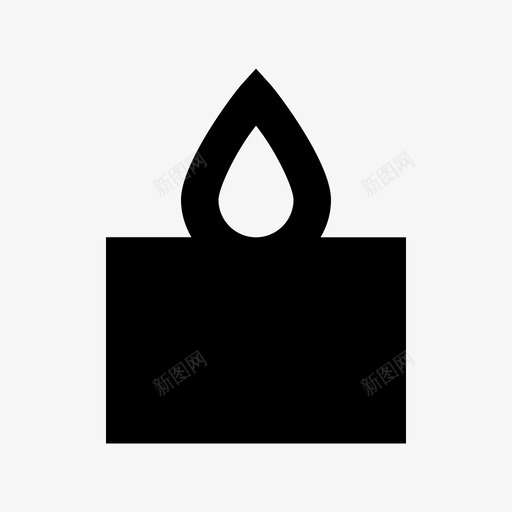 蜡烛美容和水疗材料实心图标svg_新图网 https://ixintu.com 美容和水疗材料实心图标 蜡烛