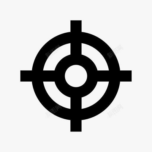 十字准线瞄准枪图标svg_新图网 https://ixintu.com 十字准线 搜索引擎优化网站材料图标 枪 武器 焦点 目标 瞄准