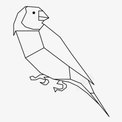 飞行的鹦鹉古尔德雀鹦鹉几何图标高清图片