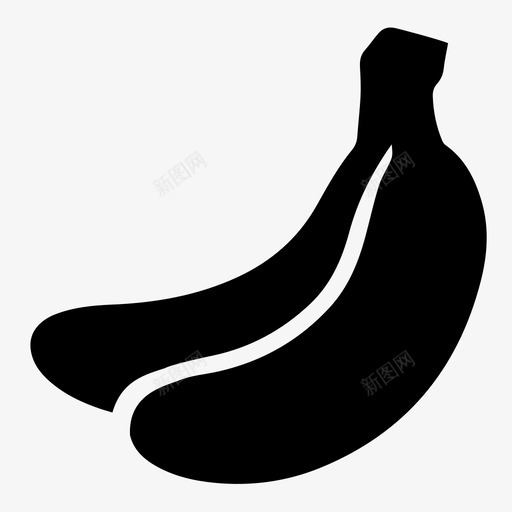 香蕉美食偶像图标svg_新图网 https://ixintu.com 美食偶像 香蕉