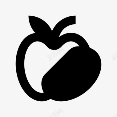 苹果食品和饮料材料标图标图标