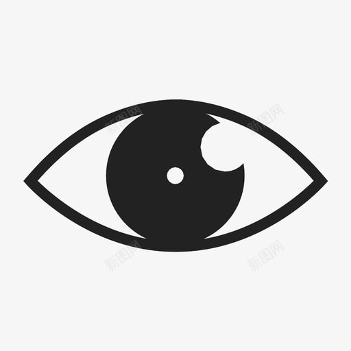 眼视瞳孔图标svg_新图网 https://ixintu.com 光学 看 眼 瞳孔 脸 虹膜 视 视觉